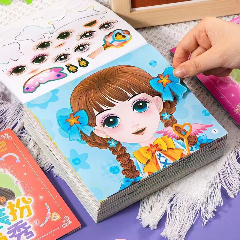 Beauty Makeup Book - Buku Stiker Berdandan Putri, Puzzle Anak