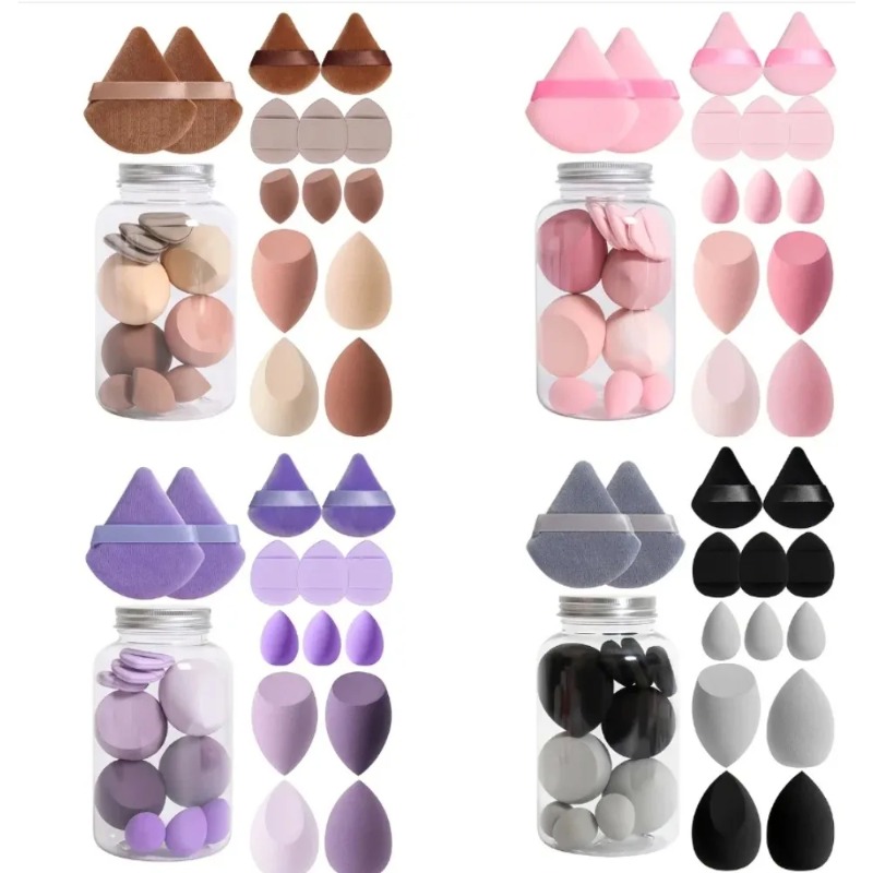 Beauty Blender In Makeup - 14PCS Set Spons Makeup Dengan Wadah
