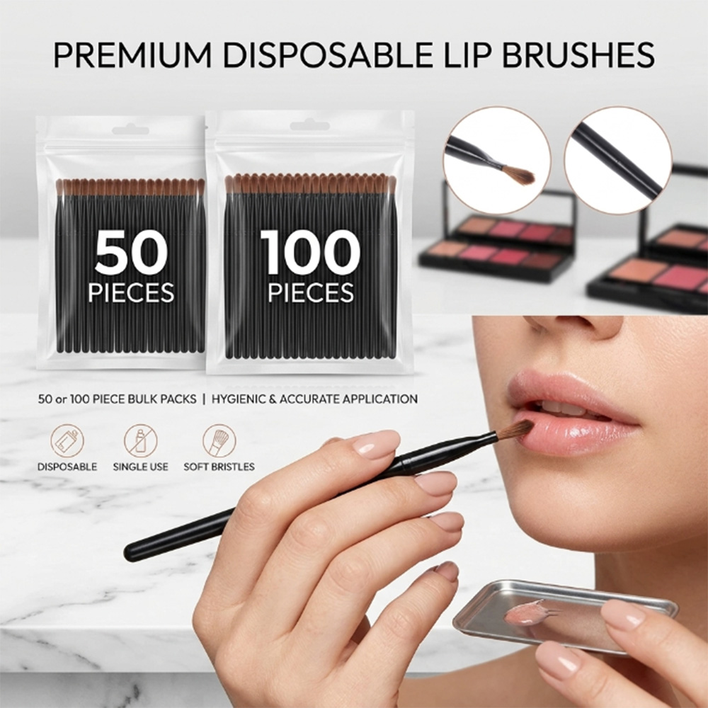 Beauty Makeup Tool - 50/100 Buah Set Kuas Bibir Sekali