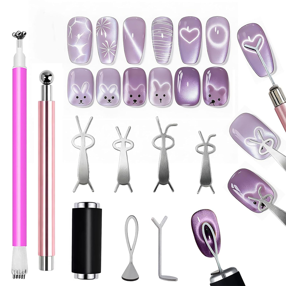 Contour Palette Stick - 10Pcs Set Magnet Kuku Mata Kucing
