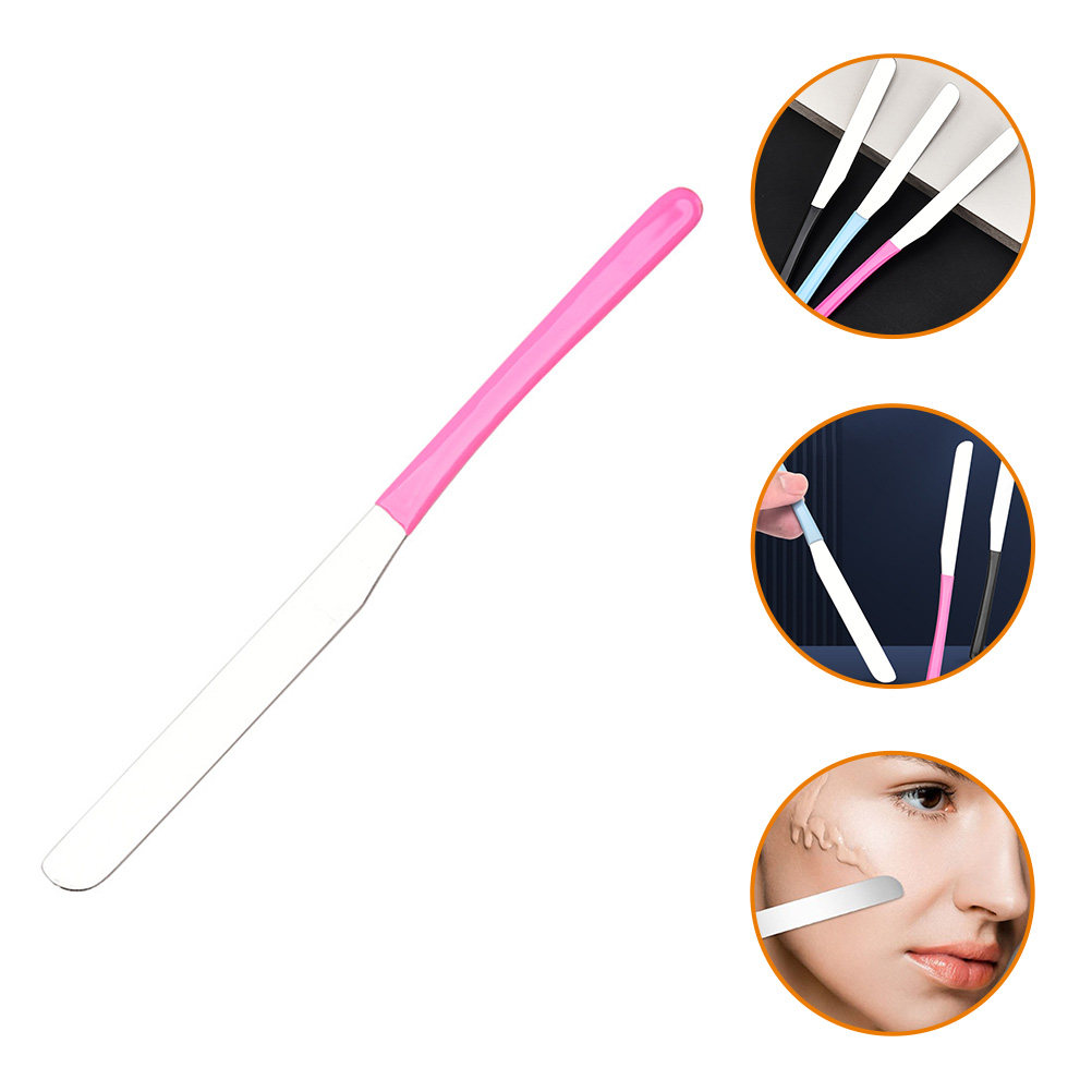Beauty Makeup Tool - Spatula Pencampur Makeup Stainless Steel Gagang