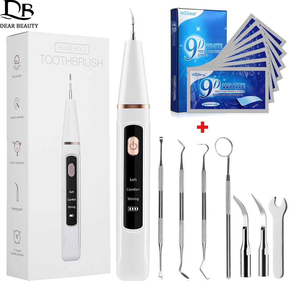 Teeth Whitening Strips - Set Pembersih gigi elektrik, penghilang kalkulus