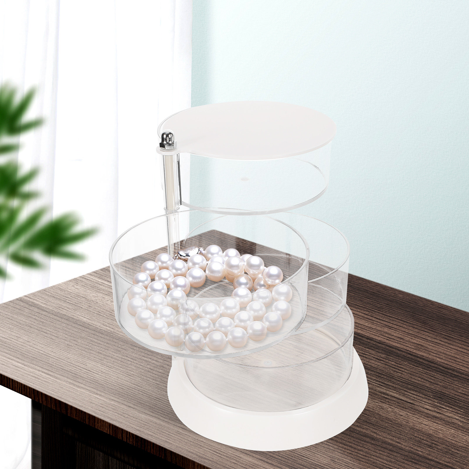 Beauty Makeup Organizer - Kotak Penyimpanan Makeup Berputar 4 Tingkat