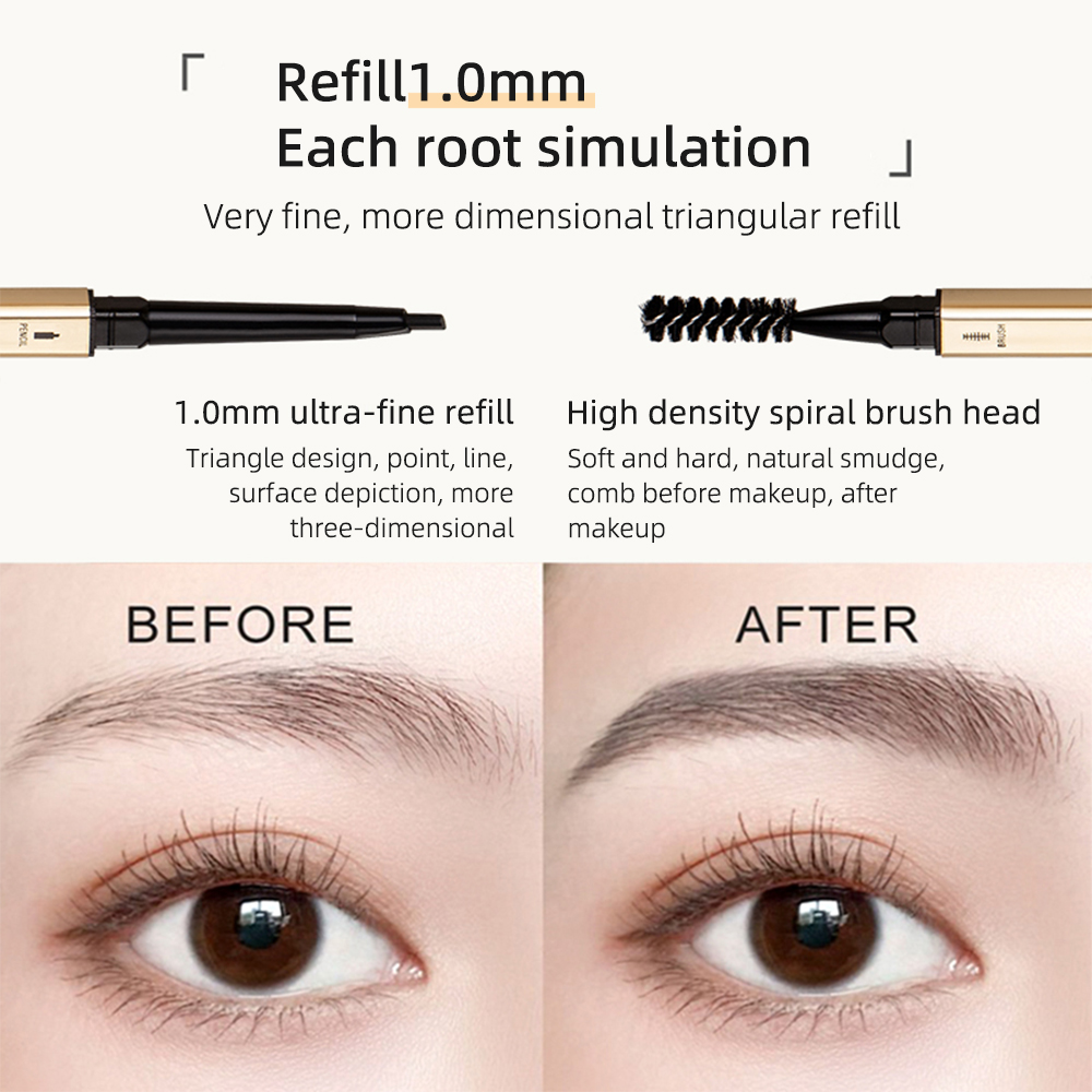 Riasan pensil alis wanita, 5 w - Eyebrow Pomade Pencil ulasan dan harga