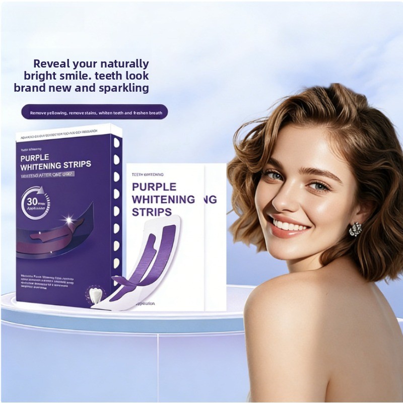 V34 Strip Gigi Kering Bercahay - Teeth Whitening Strips ulasan dan harga