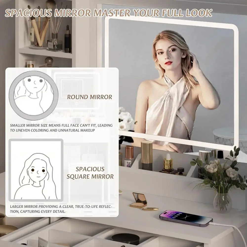 Set Meja Rias, Ruang Penyimpan - Beauty Makeup Outlet ulasan dan harga
