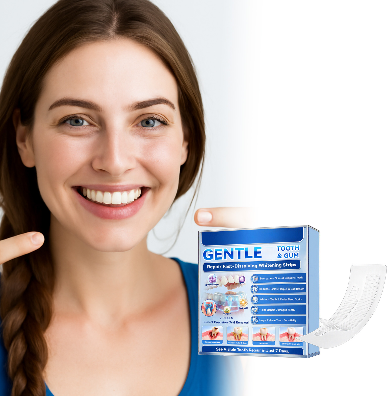 Strip Pemutih Gigi Hasil Cepat - Teeth Whitening Strips ulasan dan harga