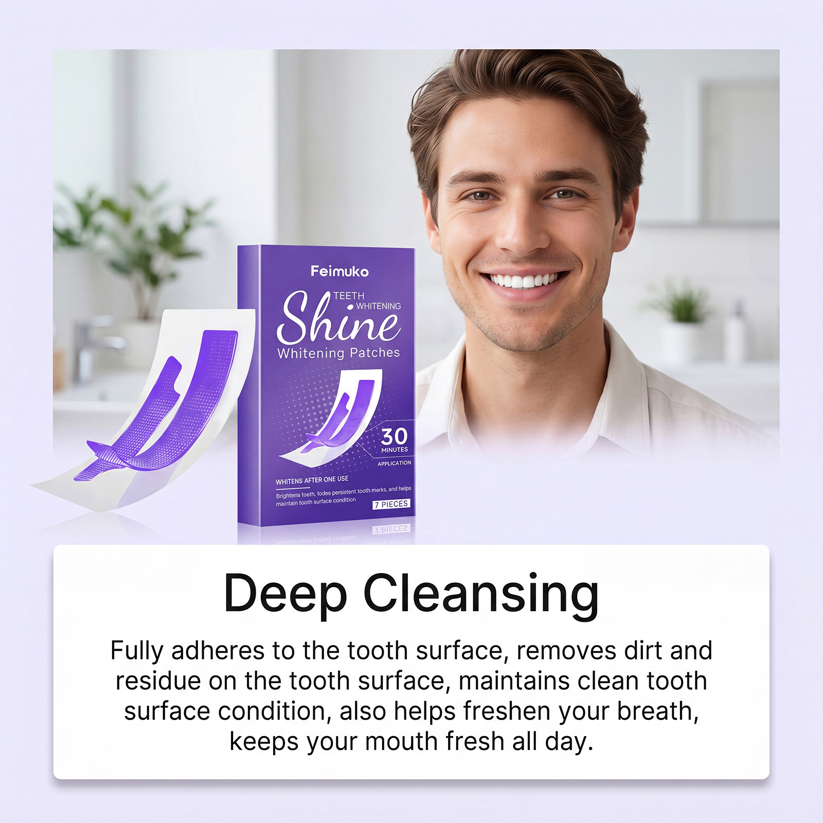 Strip Pemutih Gigi 30 Menit, M - Teeth Whitening Strips ulasan dan harga