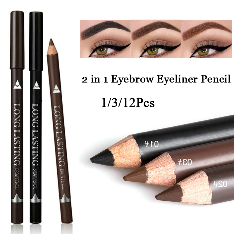 Pensil Eyeliner Alis 2 in 1, T - Eyebrow Pomade Pencil ulasan dan harga
