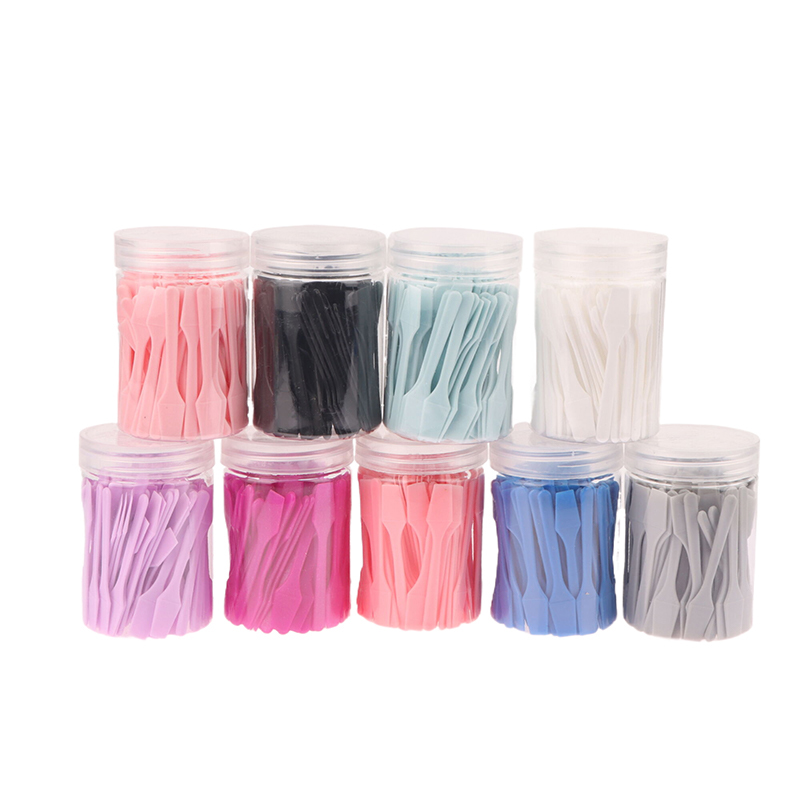 100 Pcs/Jar Mini Spatula Kosme - Beauty Makeup Cream ulasan dan harga