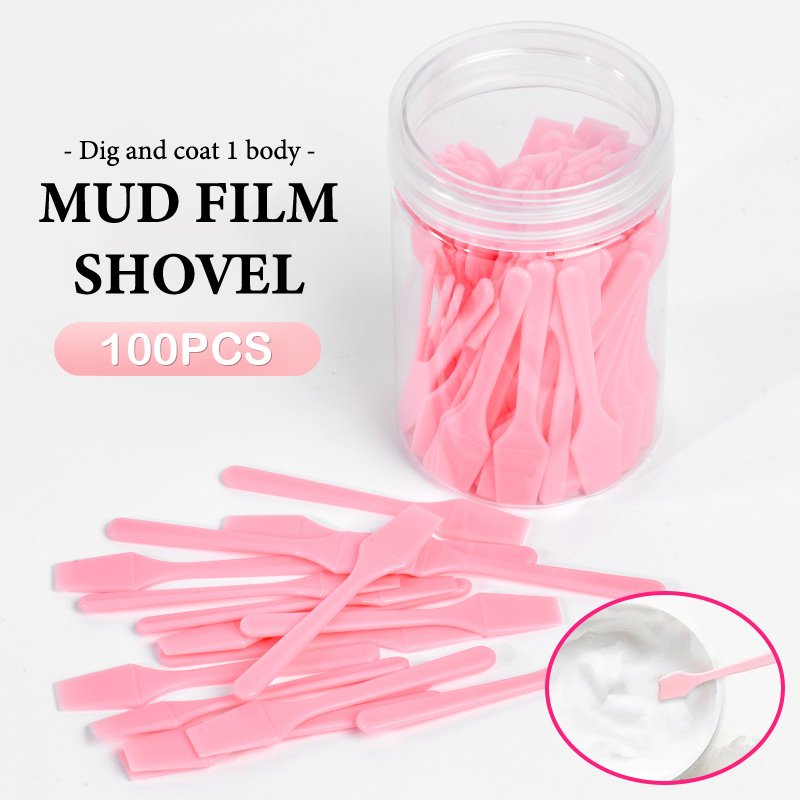 100 Pcs/Jar Mini Spatula Kosme - Beauty Makeup Cream ulasan dan harga