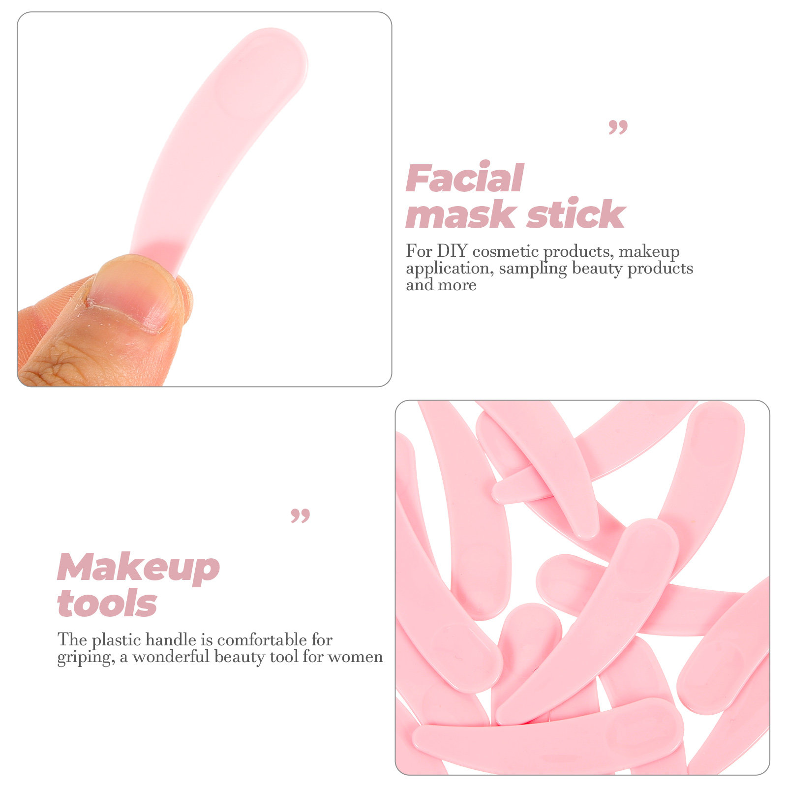 50Pcs Sendok Makeup Plastik un - Beauty Makeup Tool ulasan dan harga