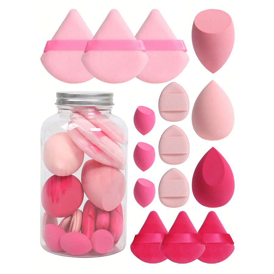 Set 15 spons rias dengan wadah - Beauty Blender In Makeup ulasan dan harga